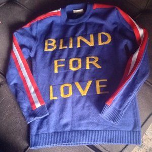Gucci sweater "BLIND FOR LOVE" size small